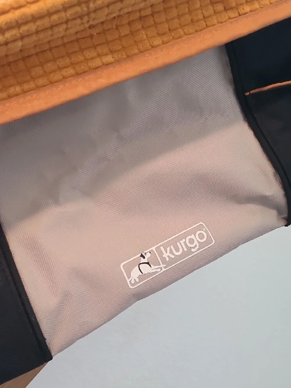 Kurgo Black and Tan Pet Car Travel Organizer with Mustard Trim